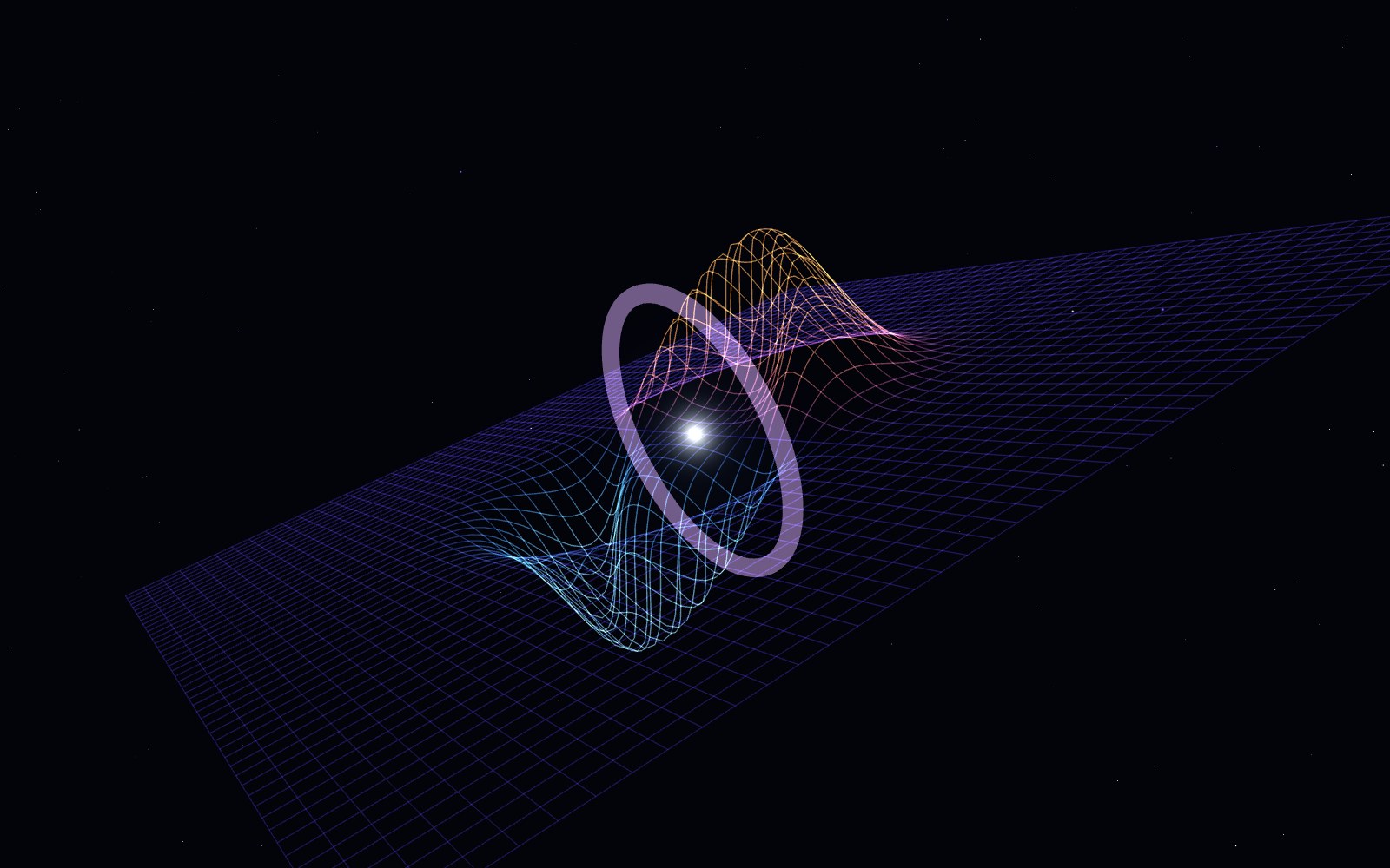 Alcubierre drive, 3D artist's impression, close-up