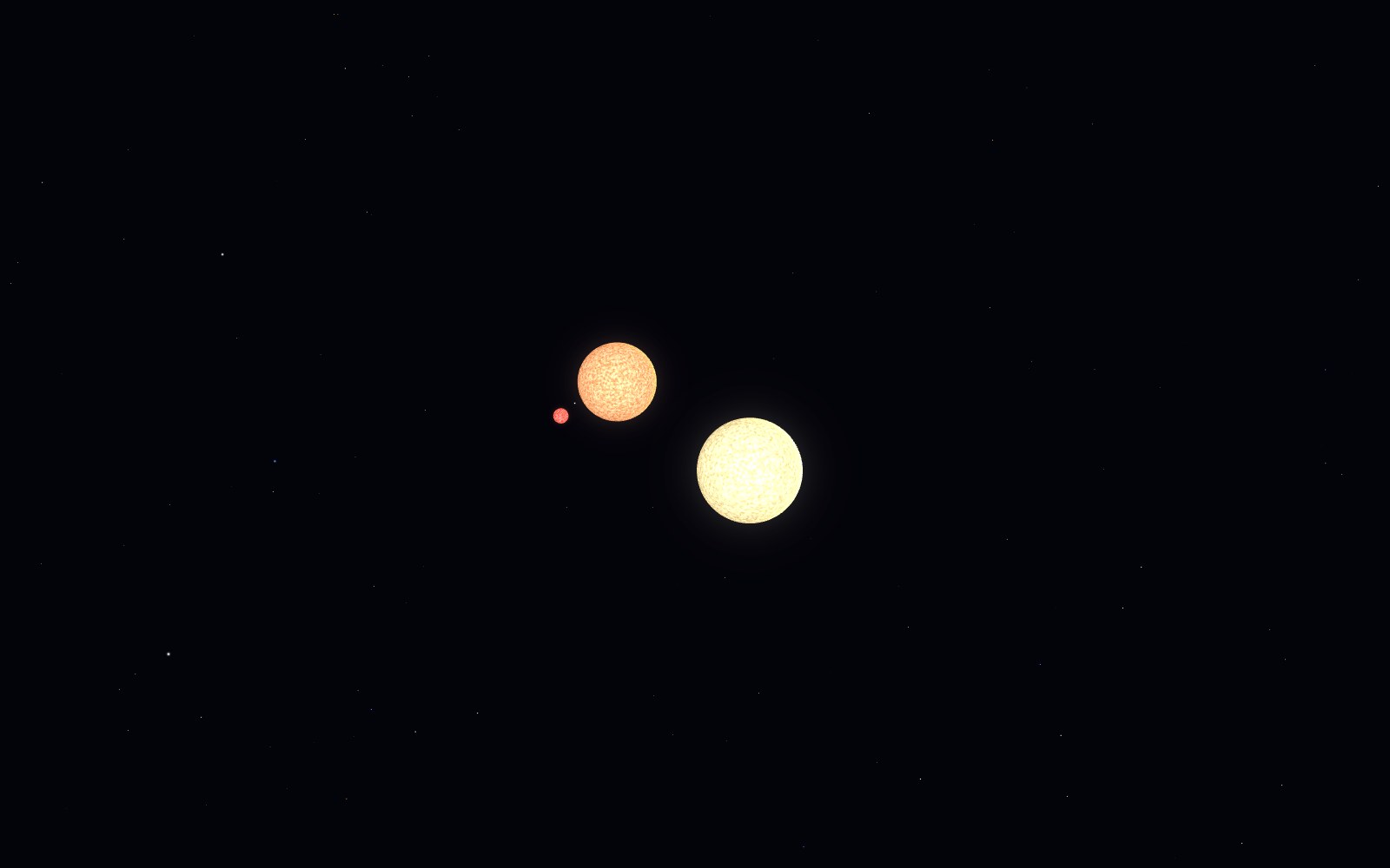Alpha Centauri, 3D artist's impression, from another angle