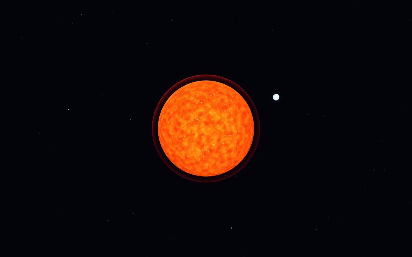 Antares, 3D artist's impression, close-up