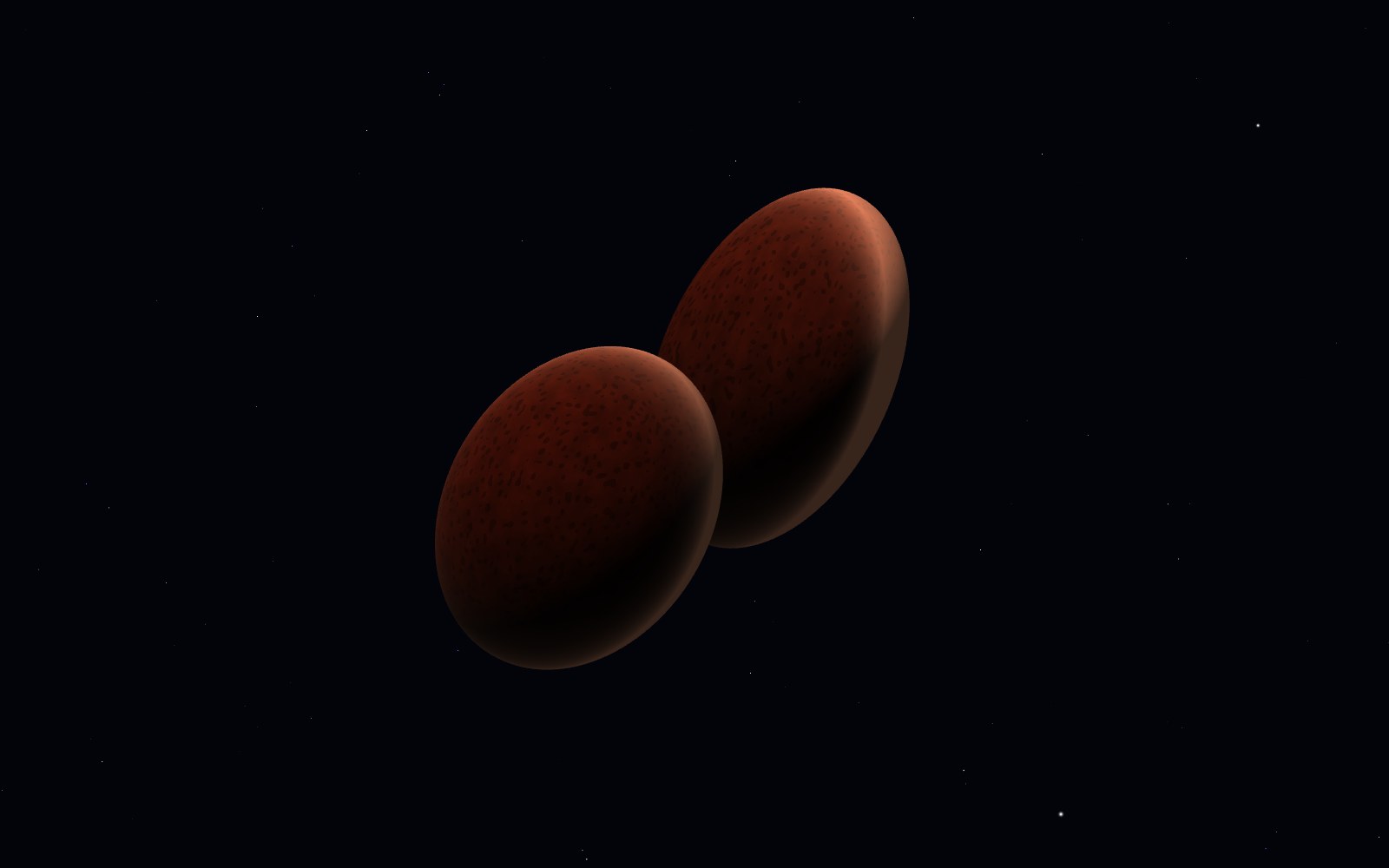 Arrokoth, 3D artist's impression, close-up