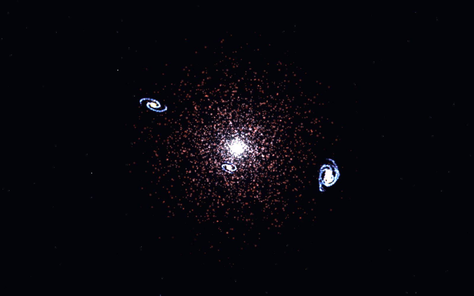 Big Crunch, 3D artist's impression, from another angle