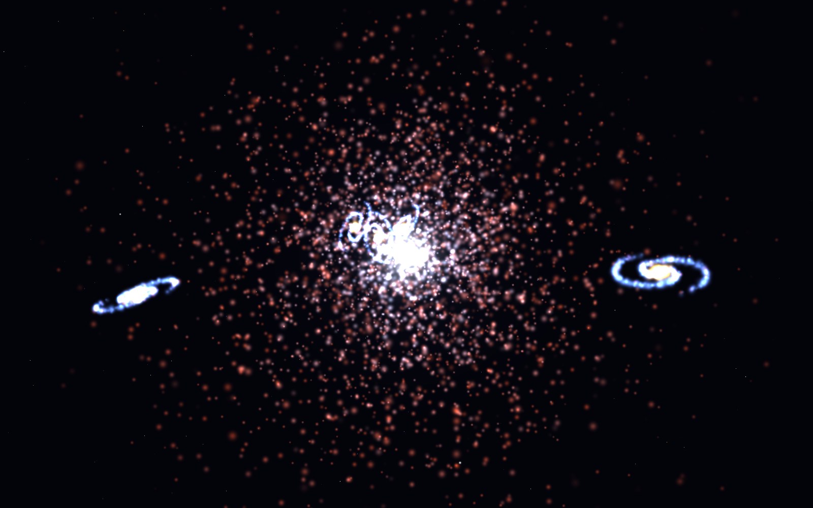 Big Crunch, 3D artist's impression, close-up