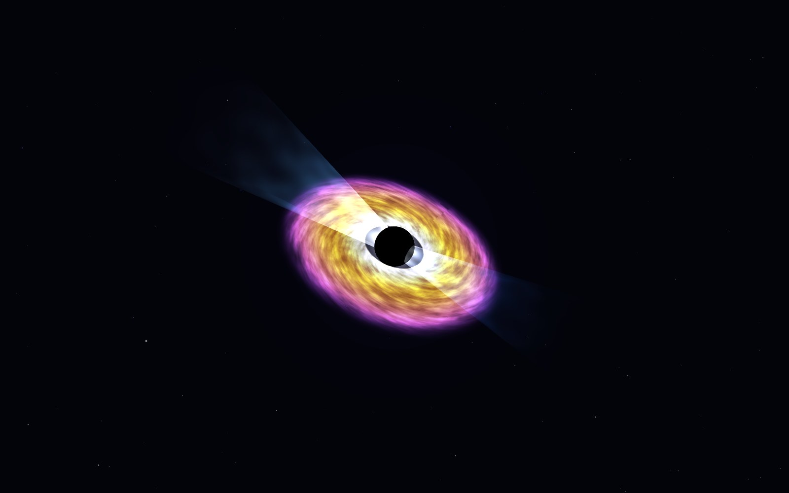 Blazar, 3D artist's impression, close-up