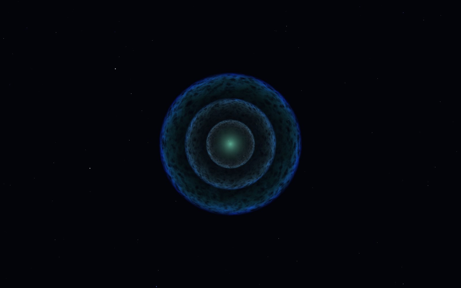 Boson star, 3D artist's impression, from another angle