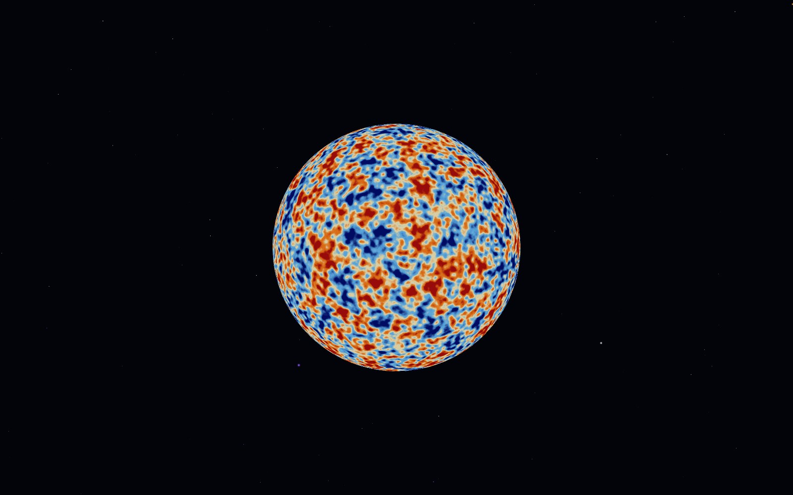 Cosmic microwave background, 3D artist's impression, from another angle