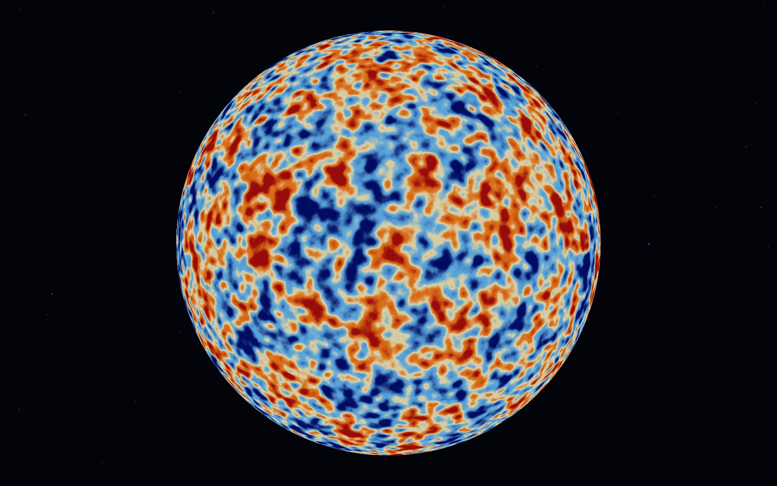 Cosmic microwave background, 3D artist's impression, close-up