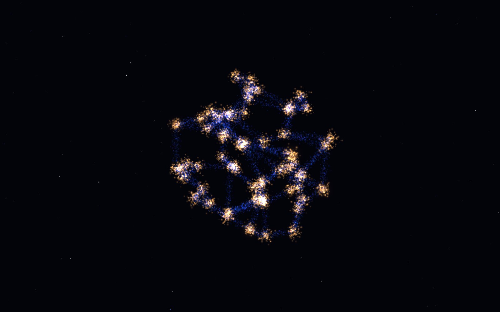 The cosmic web, 3D artist's impression, from another angle