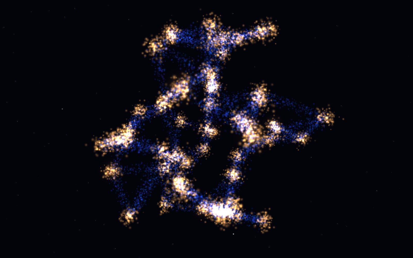 The cosmic web, 3D artist's impression, close-up