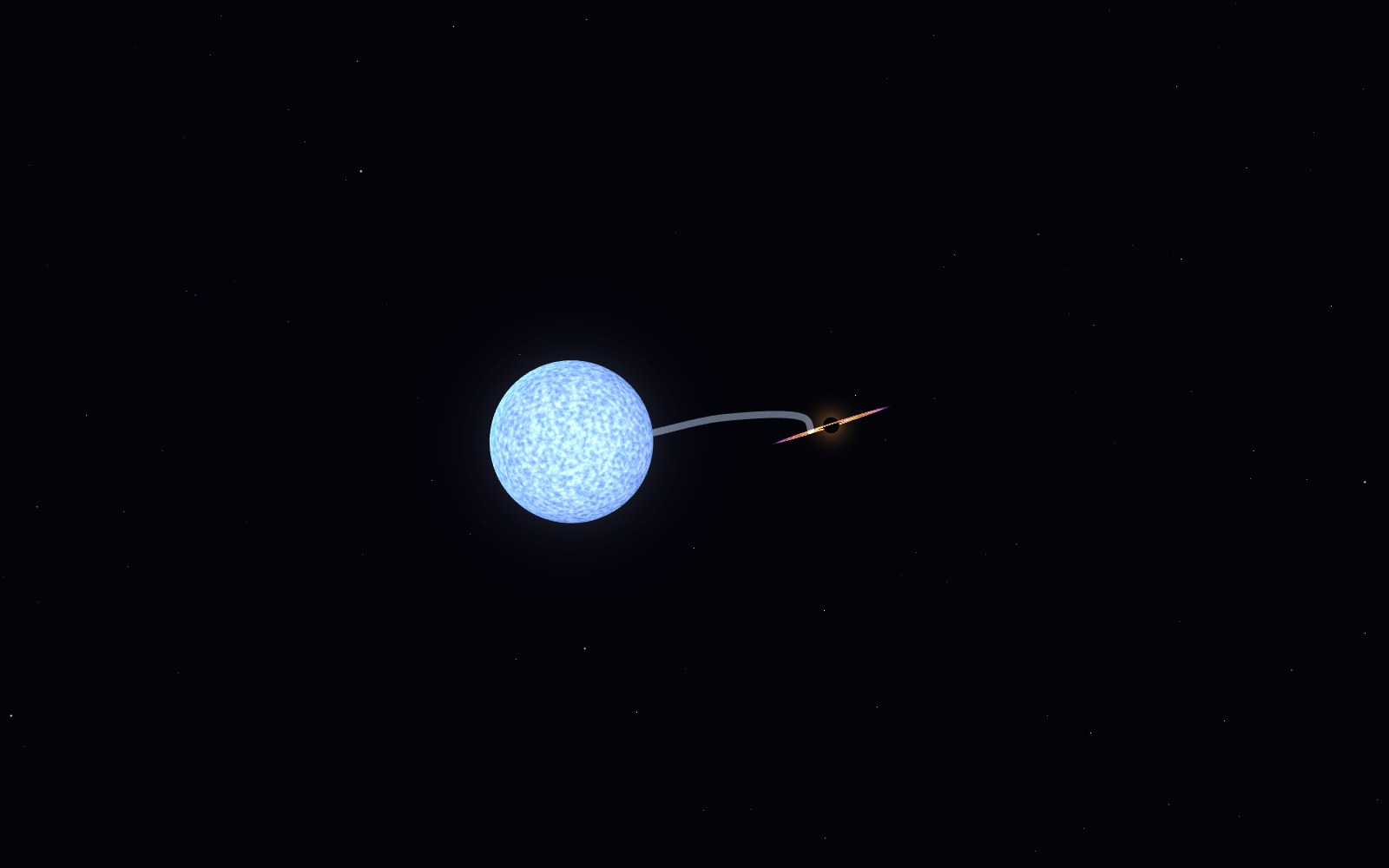 Cygnus X-1, 3D artist's impression