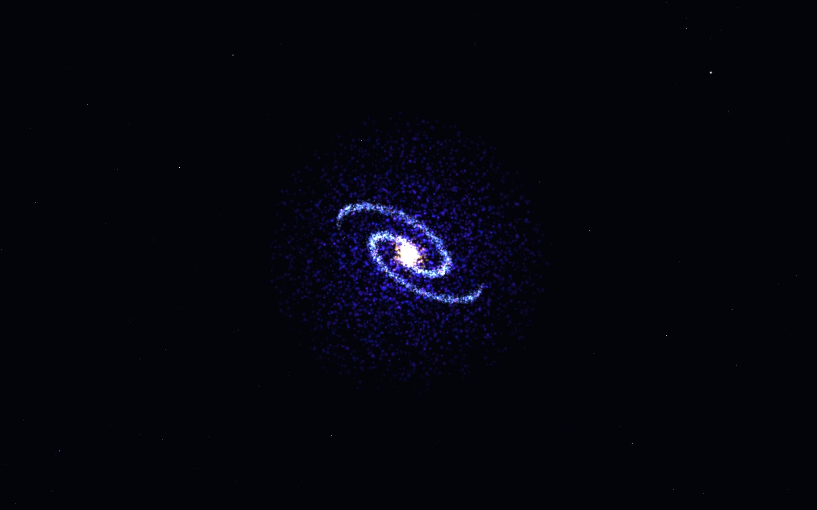 Dark matter, 3D artist's impression, from another angle