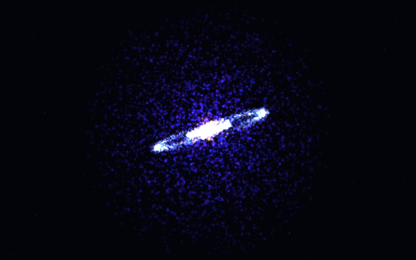 Dark matter, 3D artist's impression, close-up
