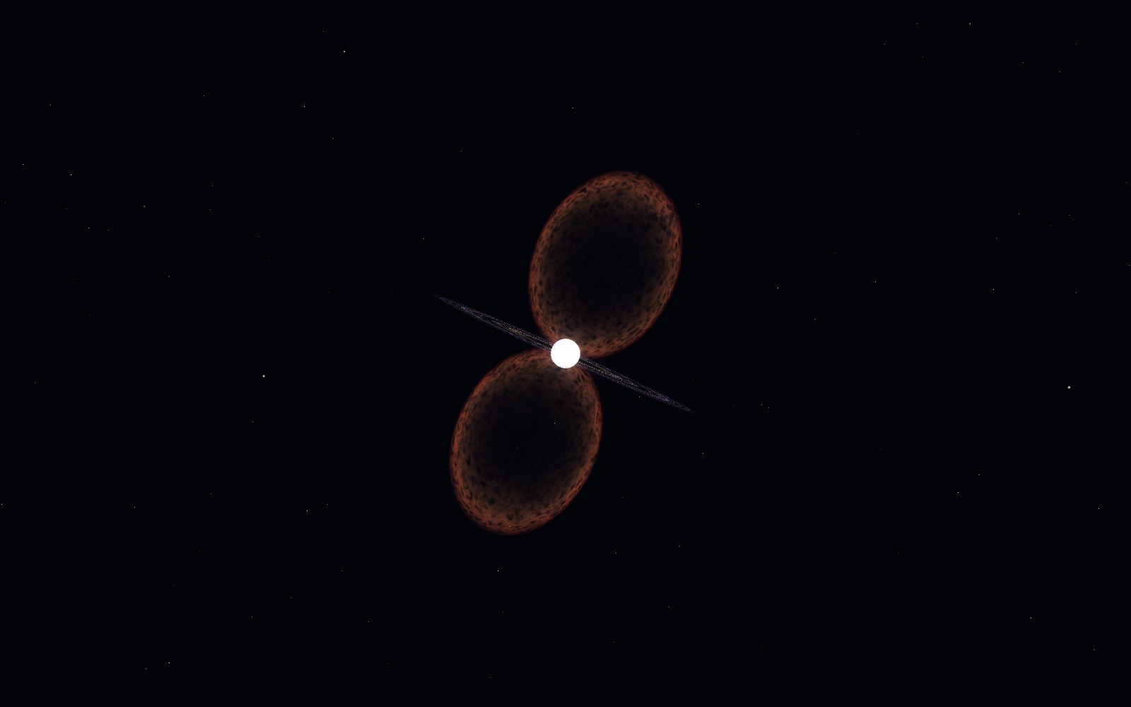 Eta Carinae, 3D artist's impression, from another angle