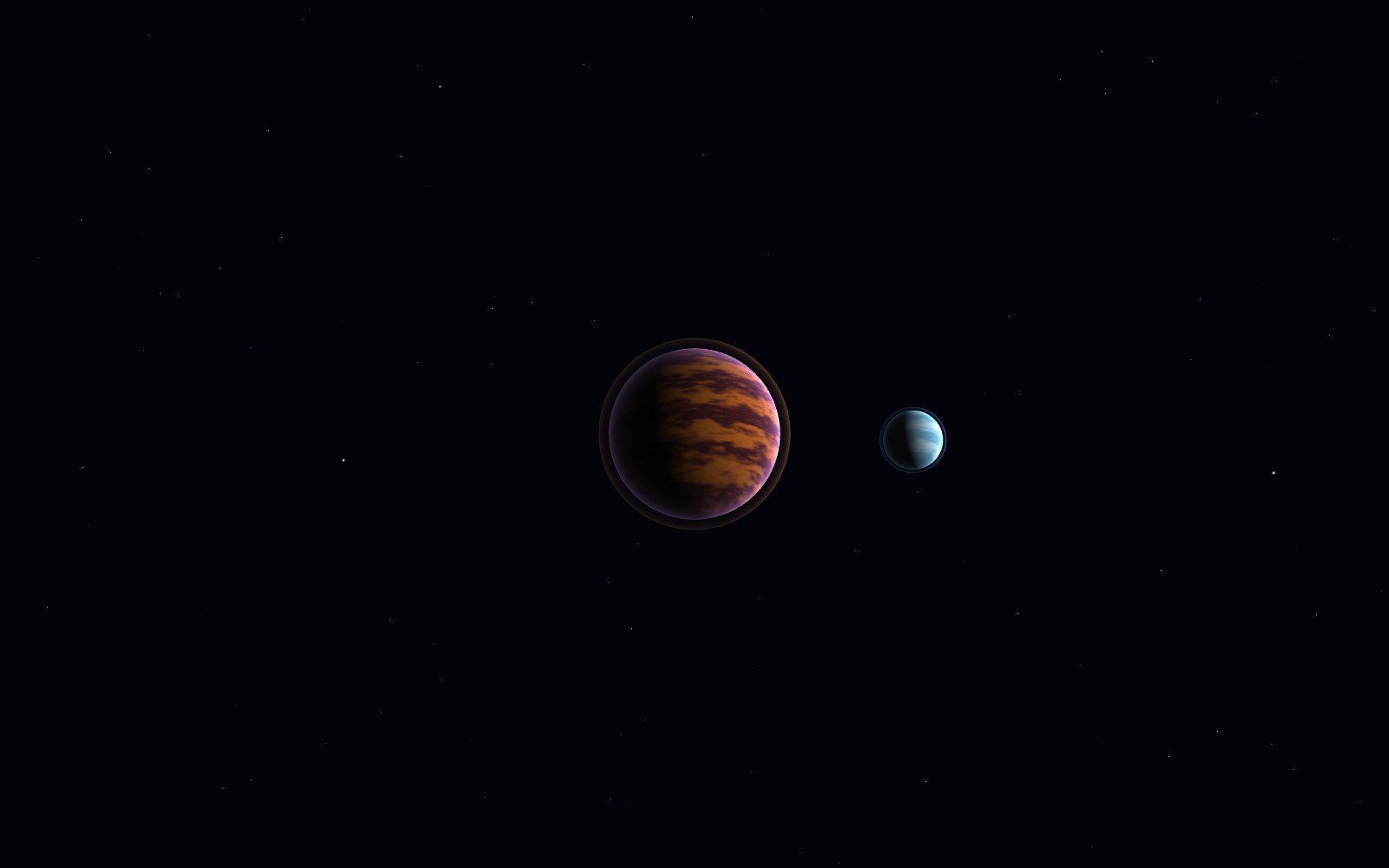 Exomoons, 3D artist's impression, from another angle