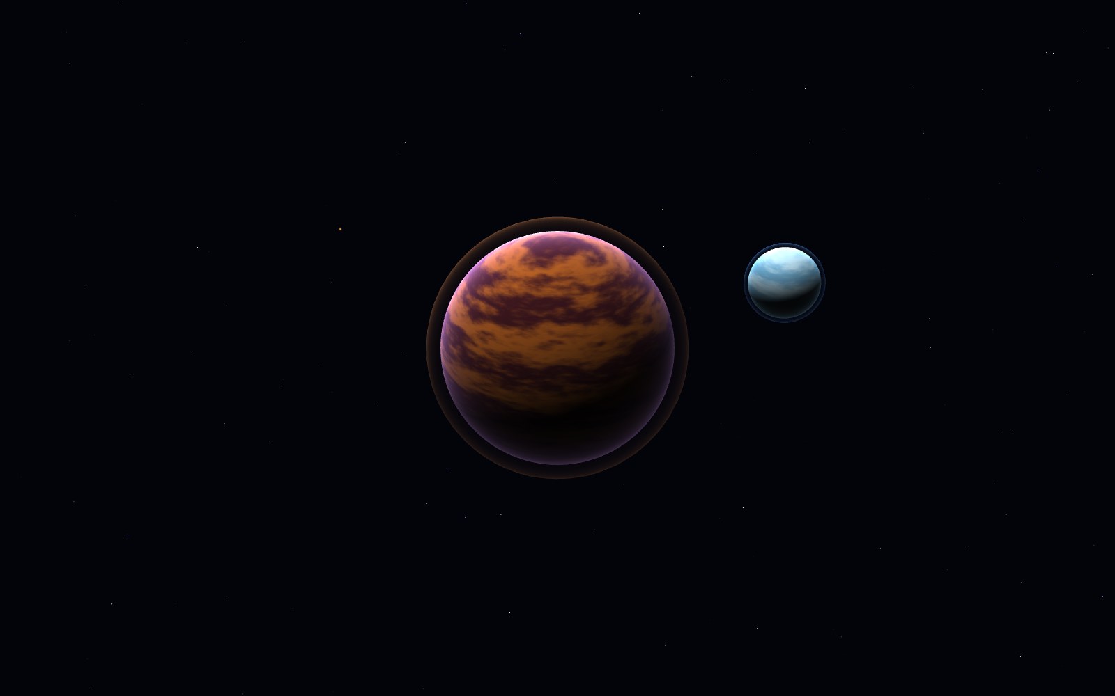 Exomoons, 3D artist's impression, close-up