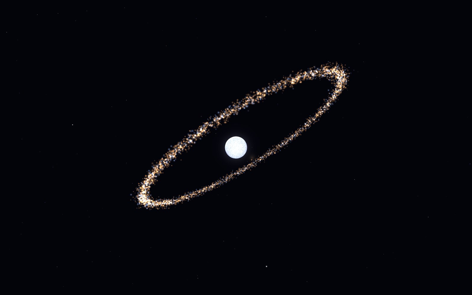 Fomalhaut b, 3D artist's impression, close-up