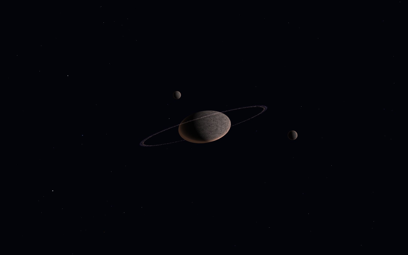 Haumea, 3D artist's impression, from another angle