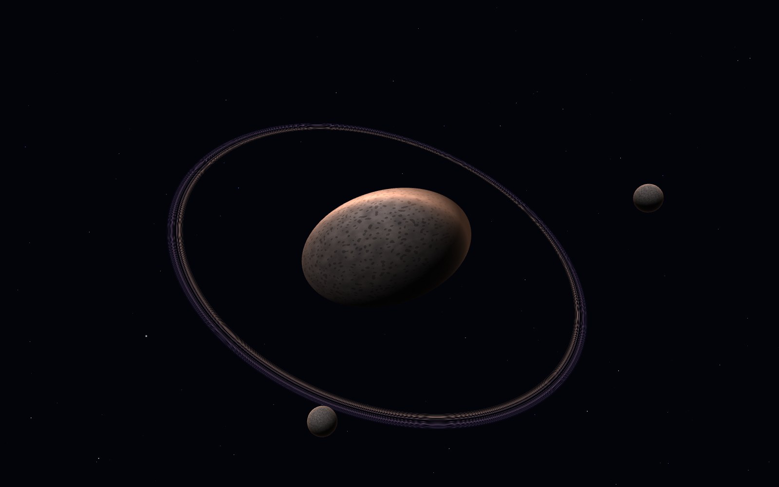 Haumea, 3D artist's impression, close-up