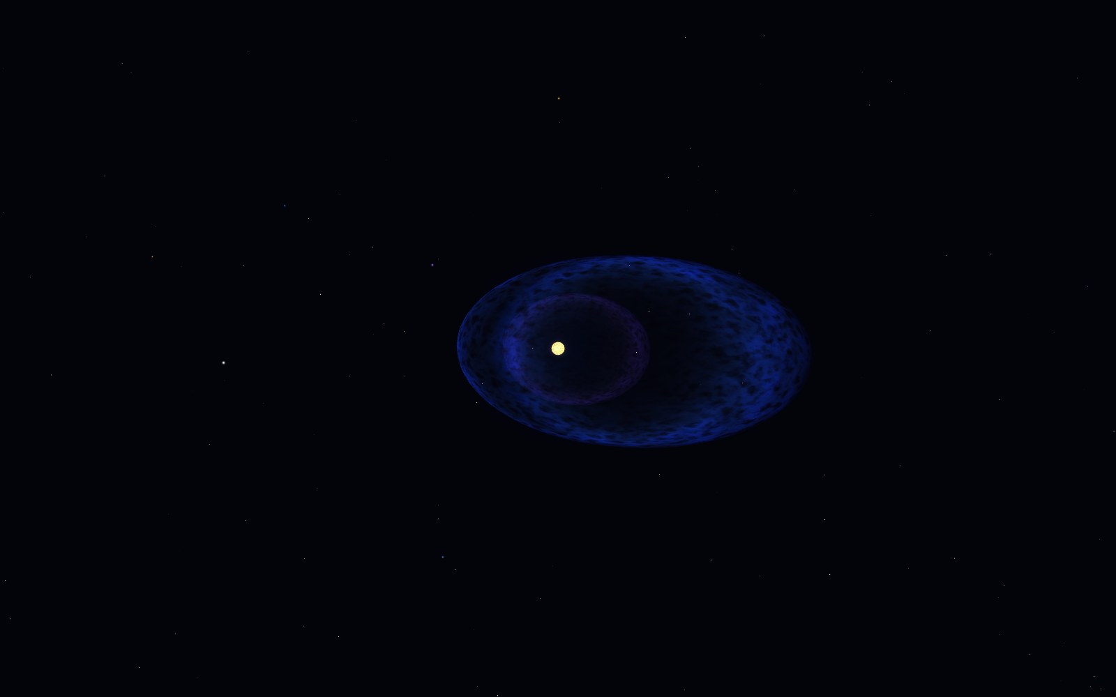 The heliopause, 3D artist's impression, from another angle