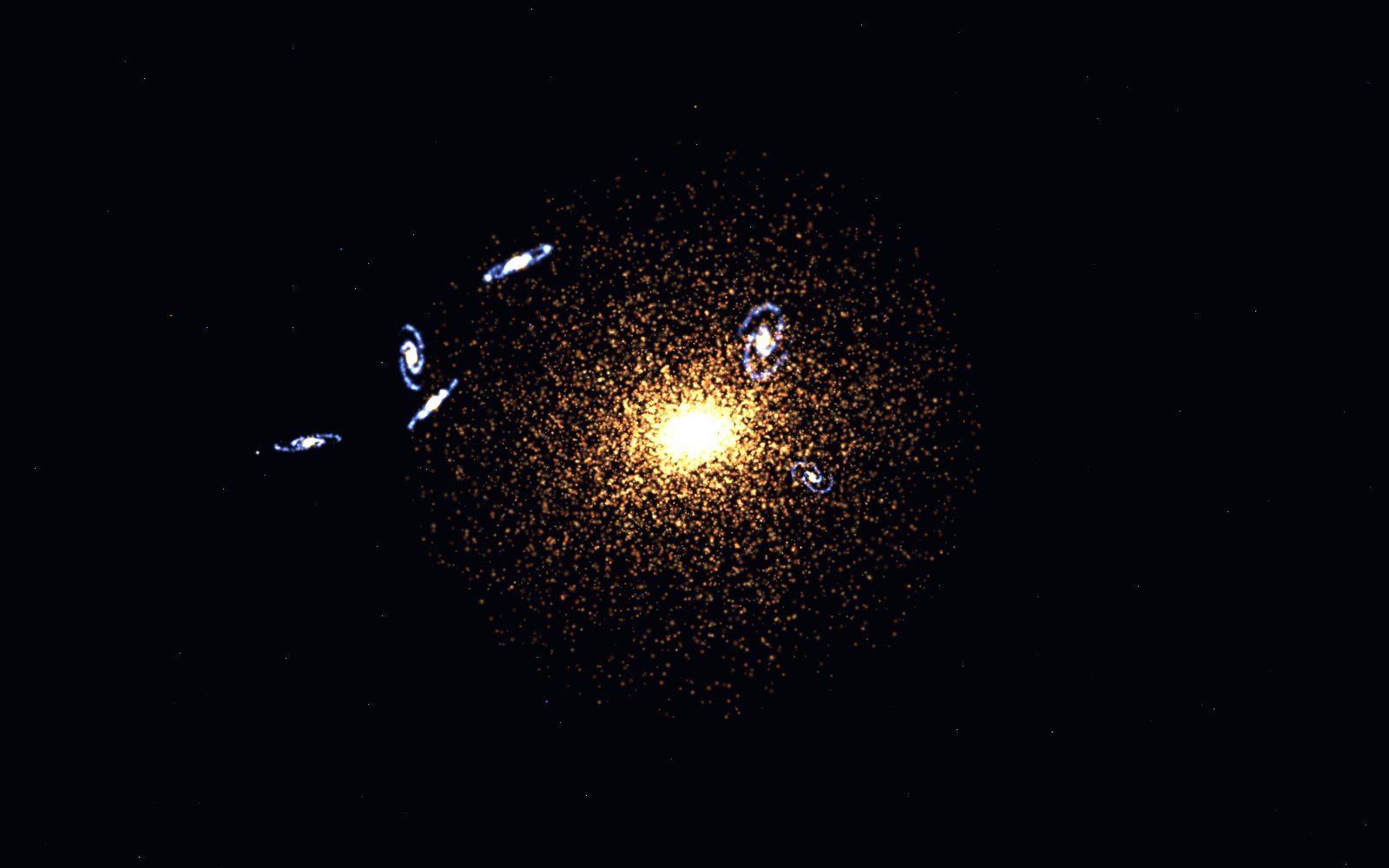 IC 1101, 3D artist's impression, from another angle