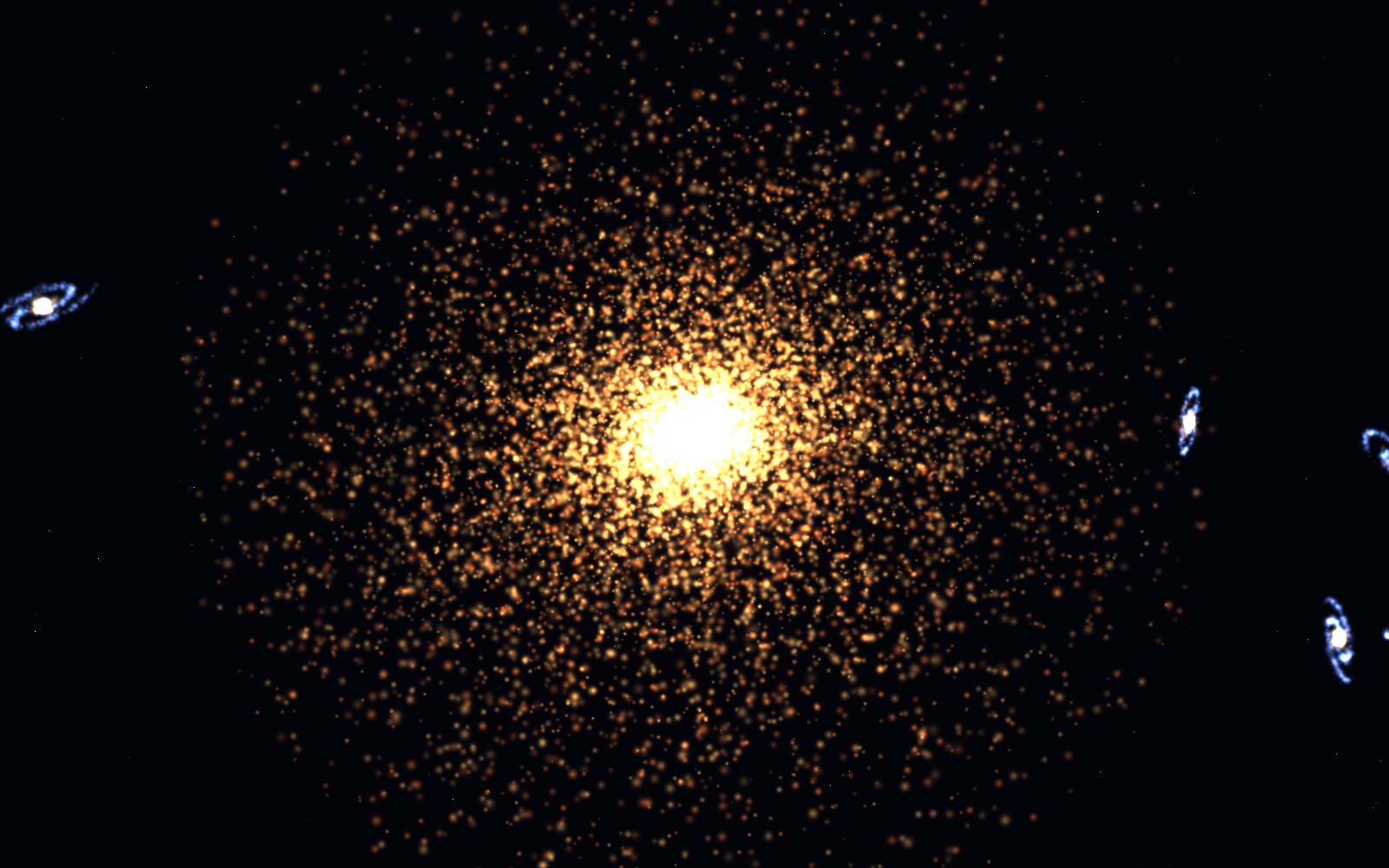 IC 1101, 3D artist's impression, close-up
