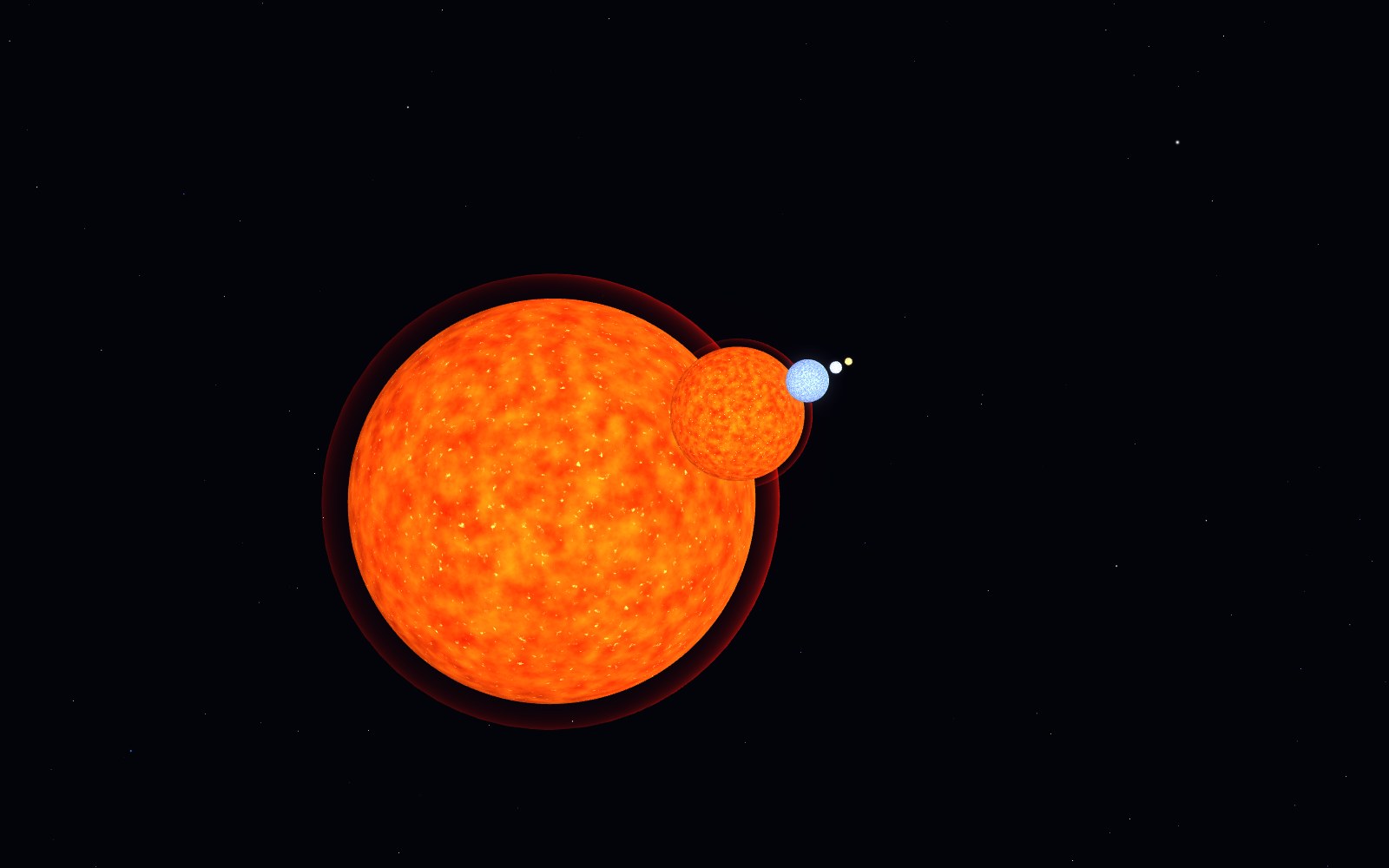 The largest star in the universe, 3D artist's impression, from another angle
