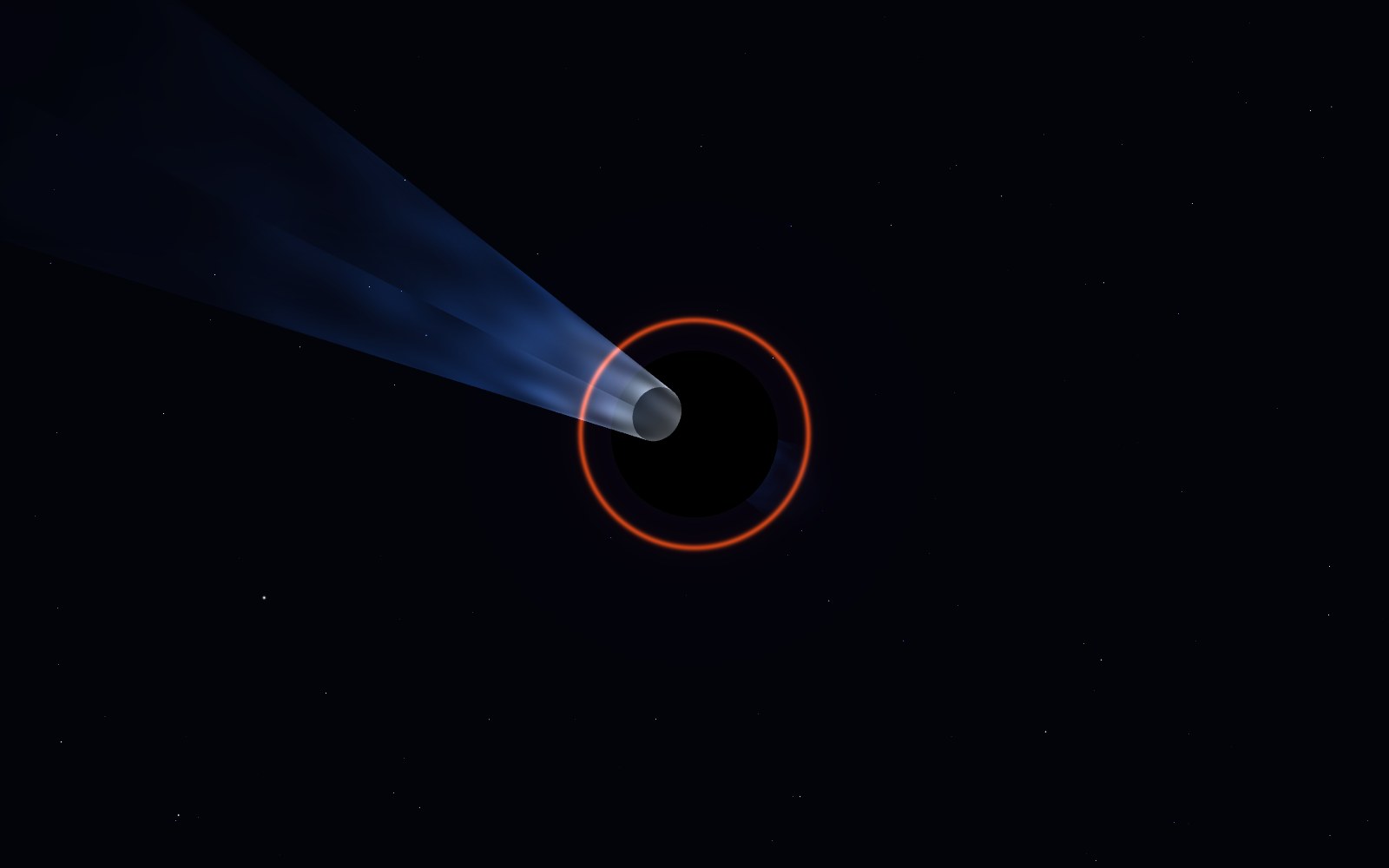 M87*, 3D artist's impression, close-up