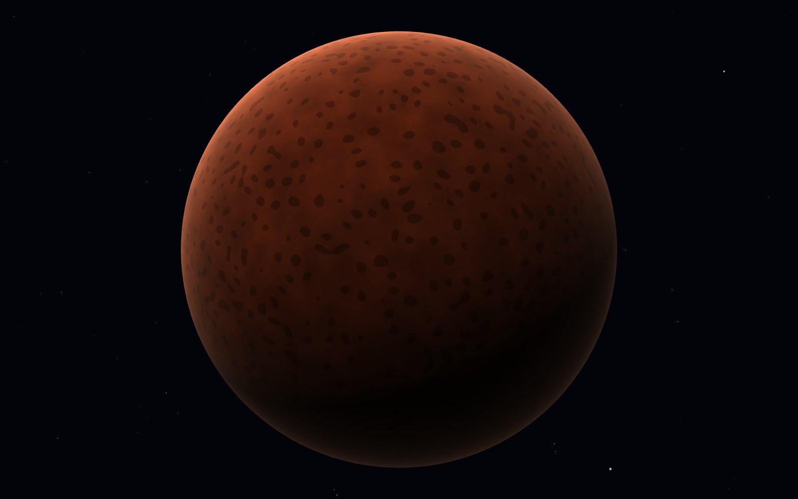Makemake, 3D artist's impression, close-up