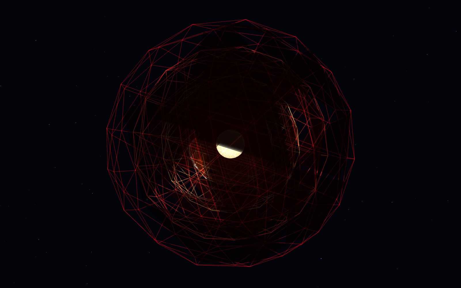 Matrioshka brain, 3D artist's impression, close-up