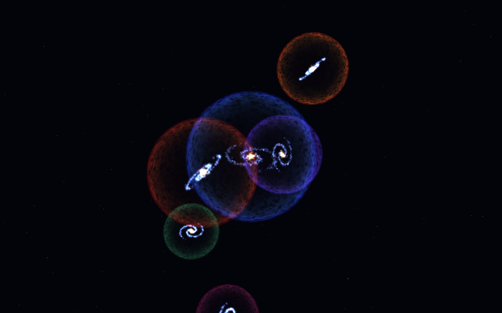 The multiverse, 3D artist's impression, close-up