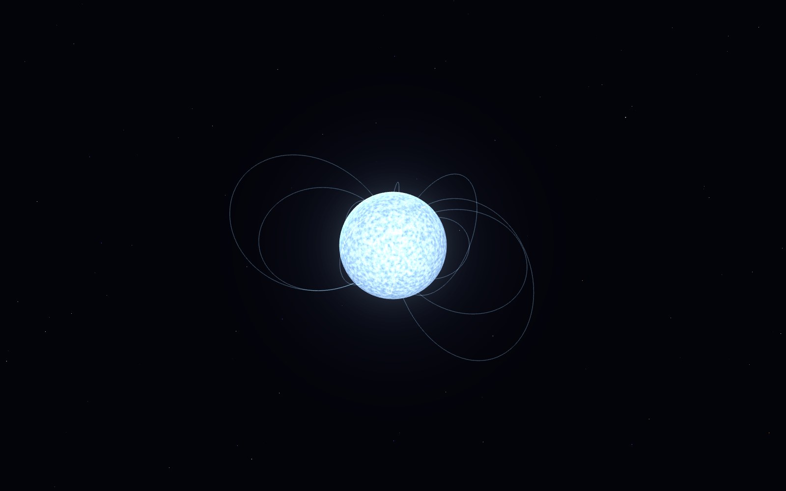 Neutron star, 3D artist's impression, close-up