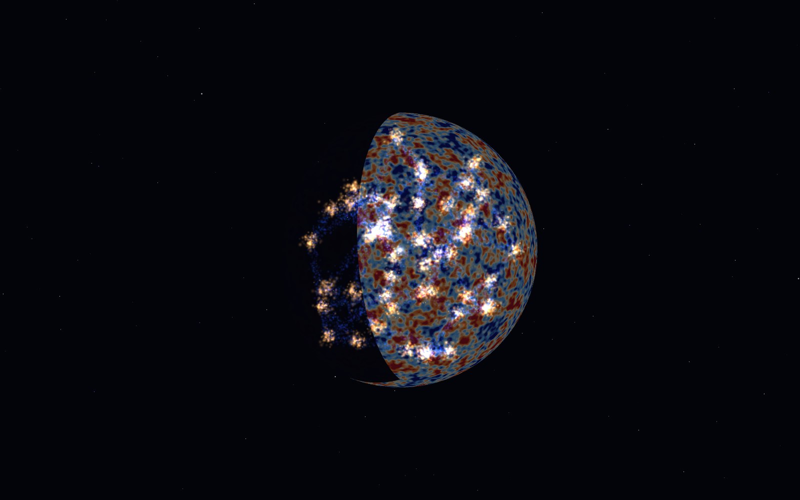 The observable universe, 3D artist's impression