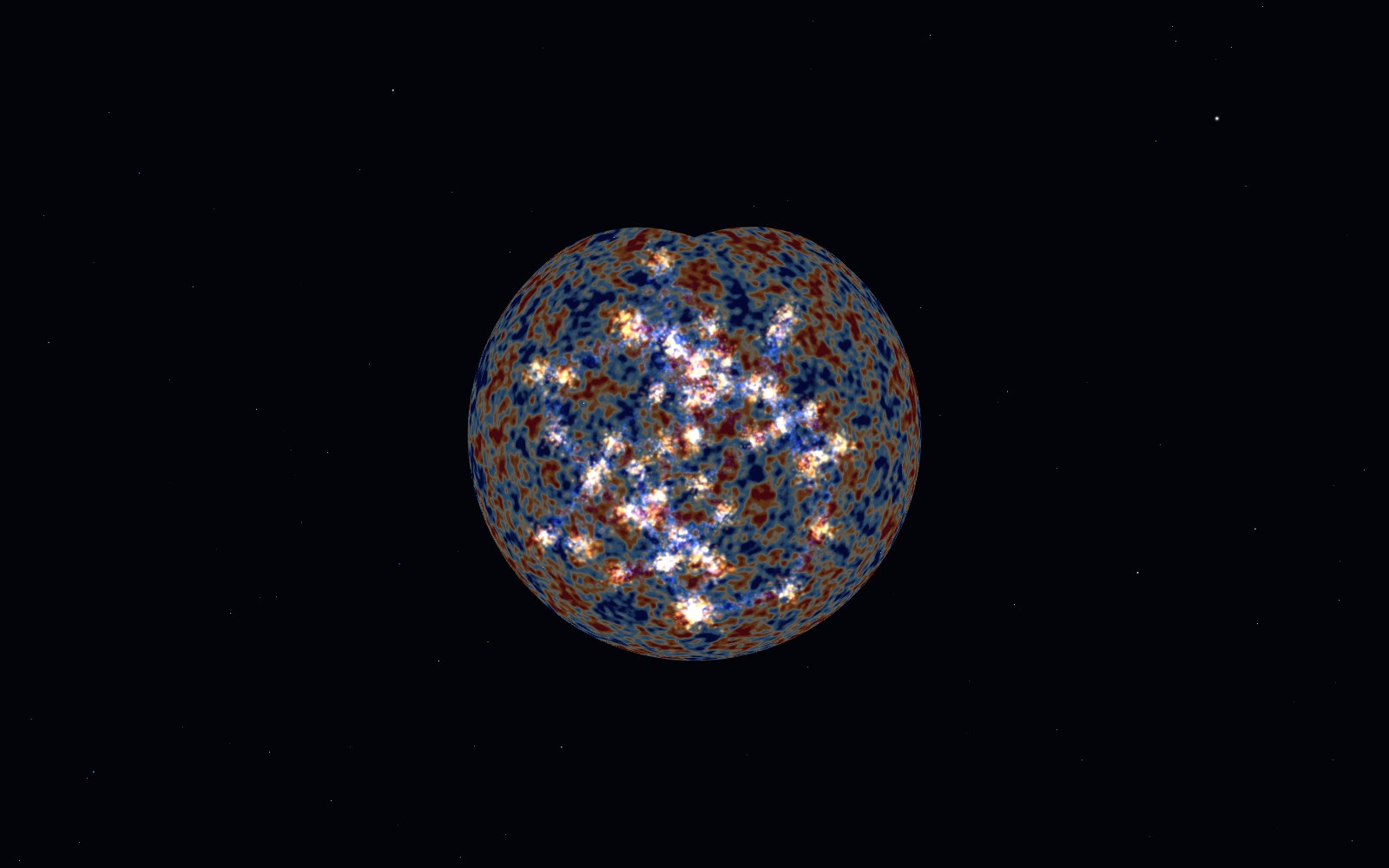 The observable universe, 3D artist's impression, from another angle