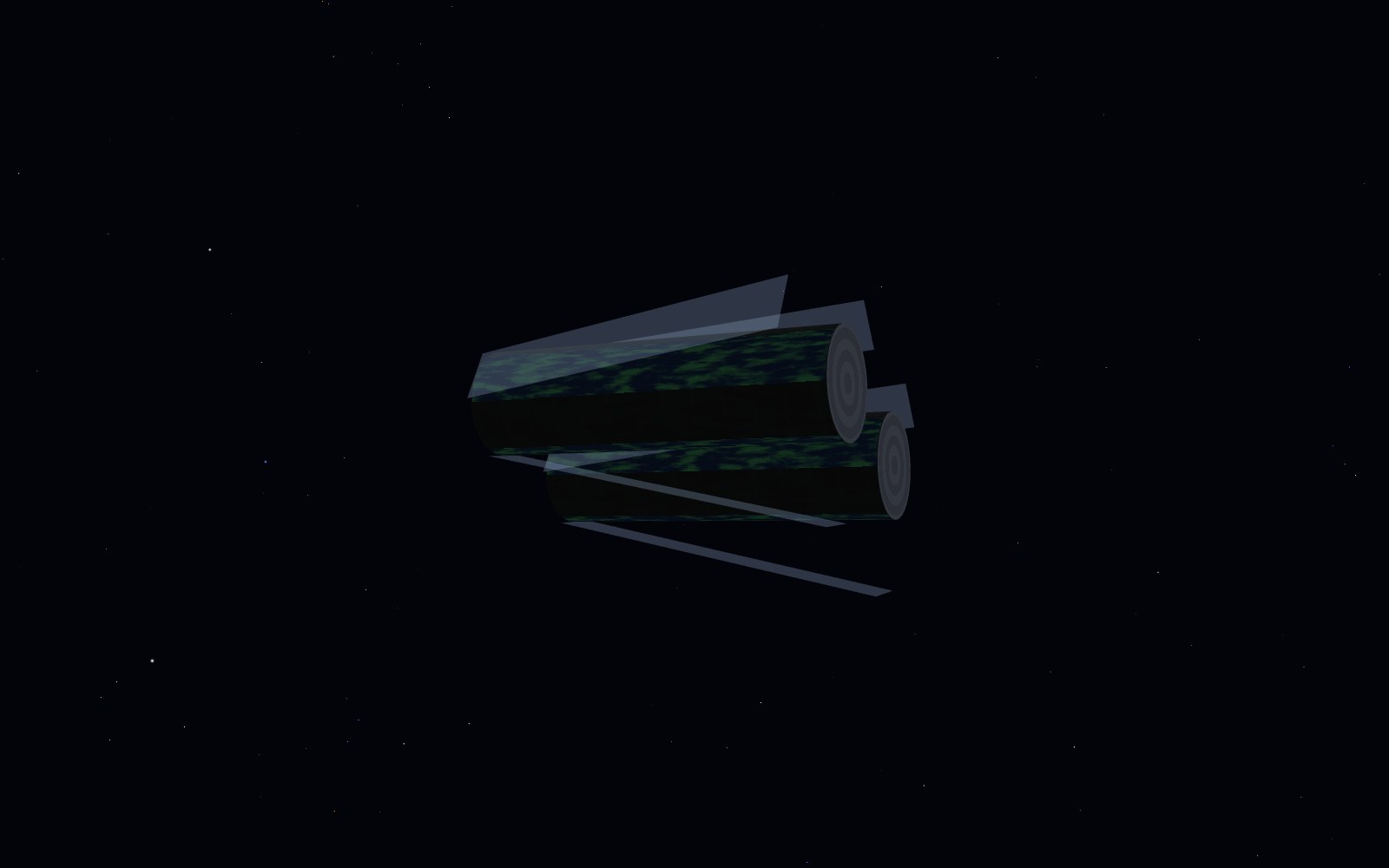 O'Neill cylinder, 3D artist's impression, from another angle