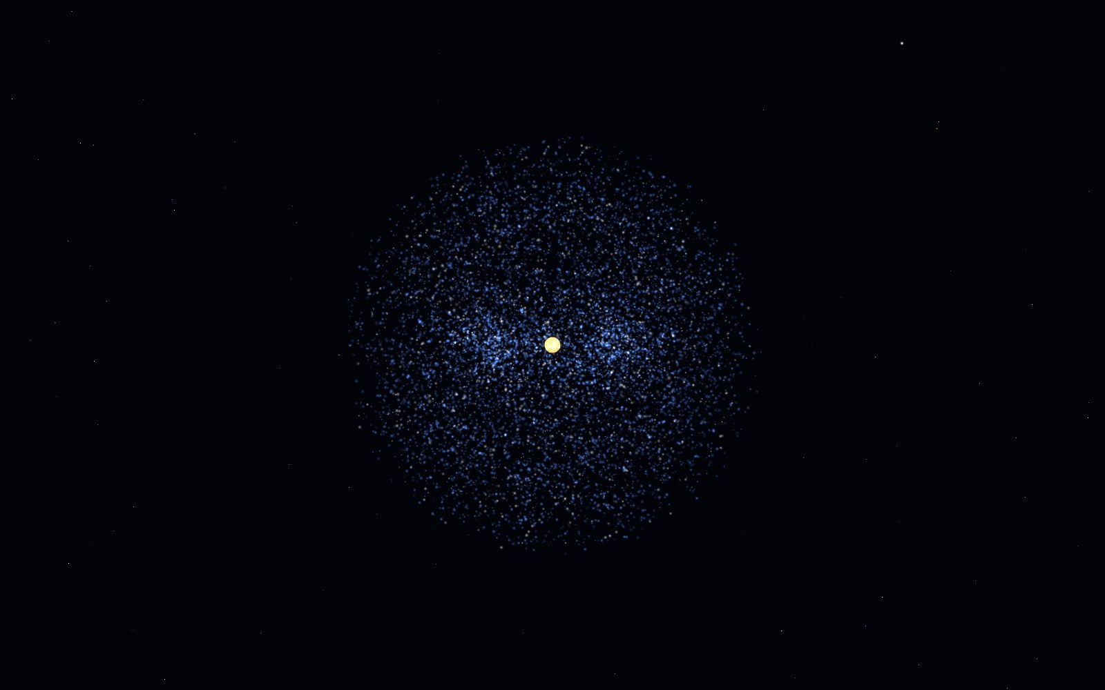The Oort cloud, 3D artist's impression