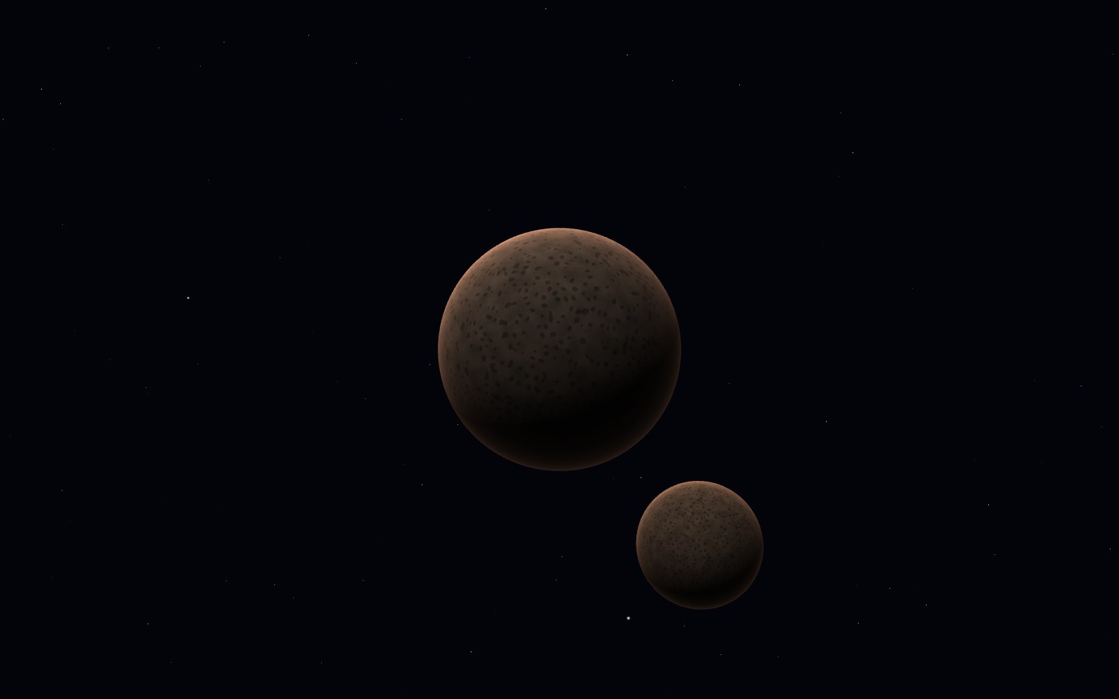 Orcus, 3D artist's impression, close-up