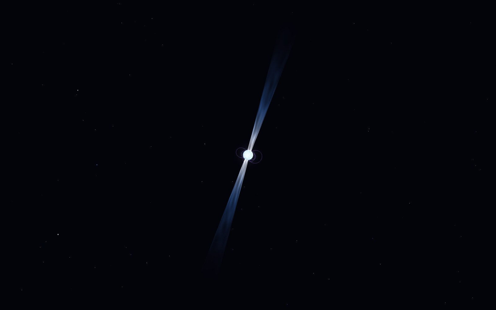 Pulsar, 3D artist's impression, from another angle