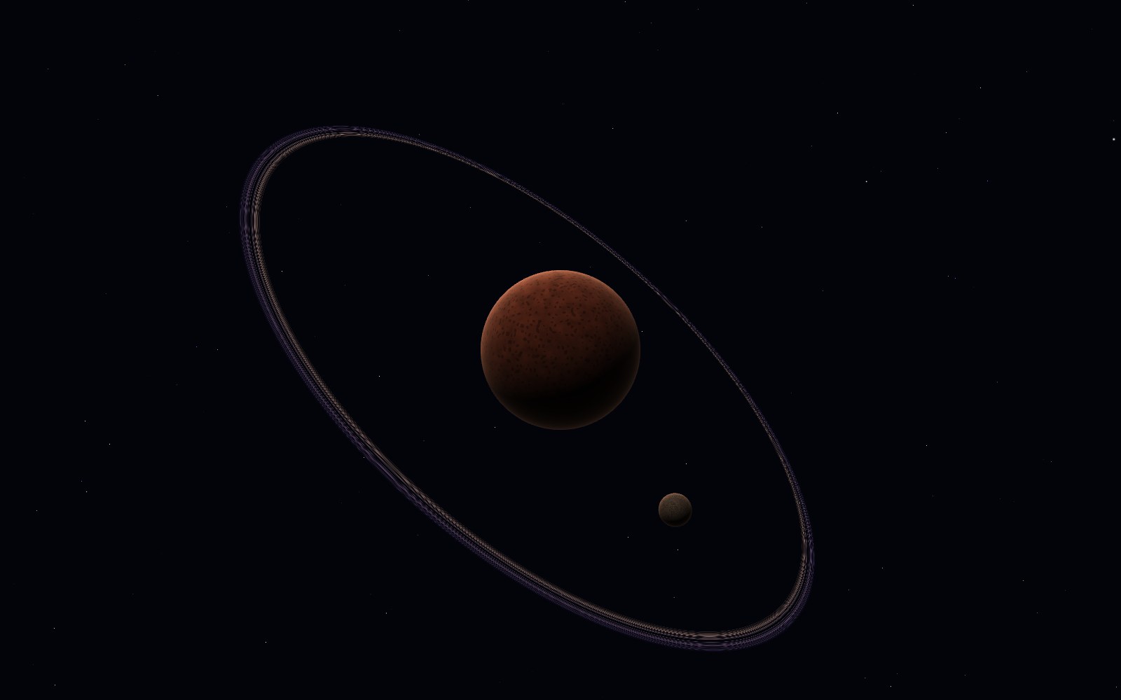 Quaoar, 3D artist's impression, close-up
