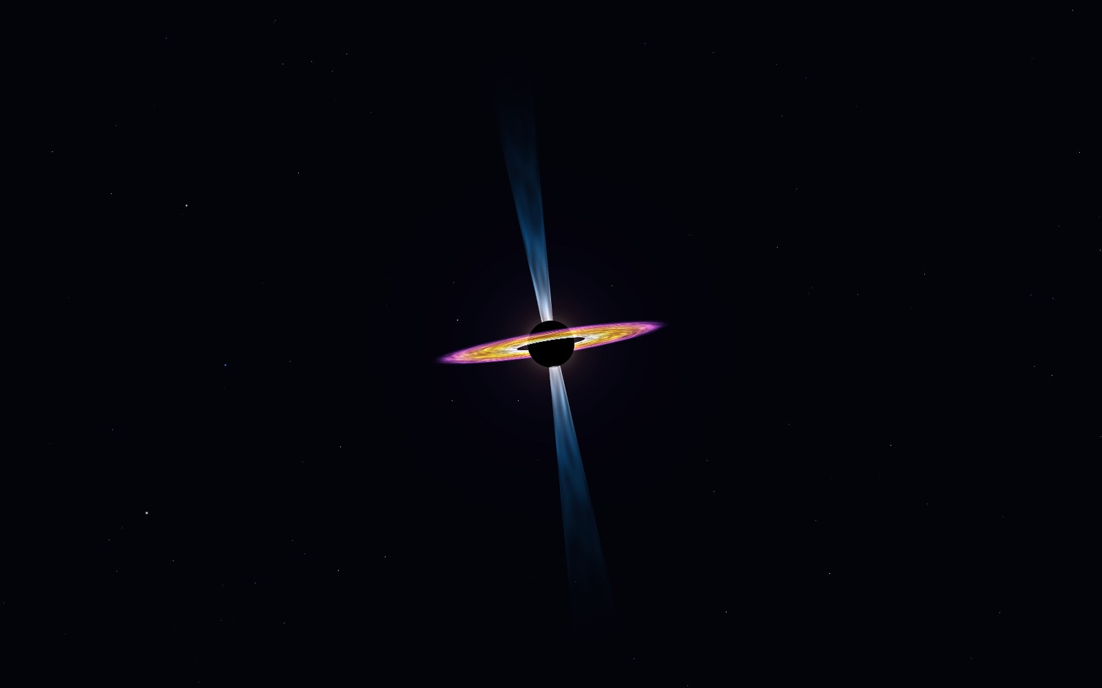 Quasar, 3D artist's impression, from another angle