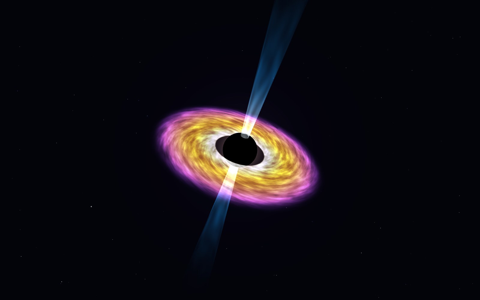 Quasar, 3D artist's impression, close-up