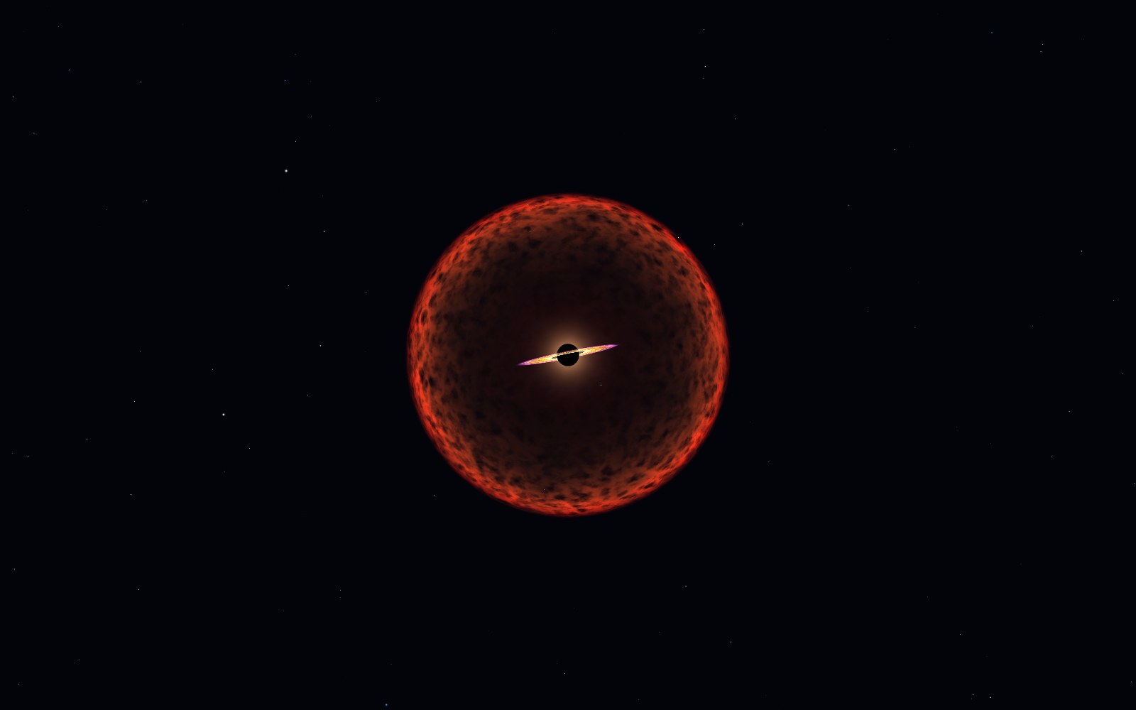 Quasi-star, 3D artist's impression, from another angle