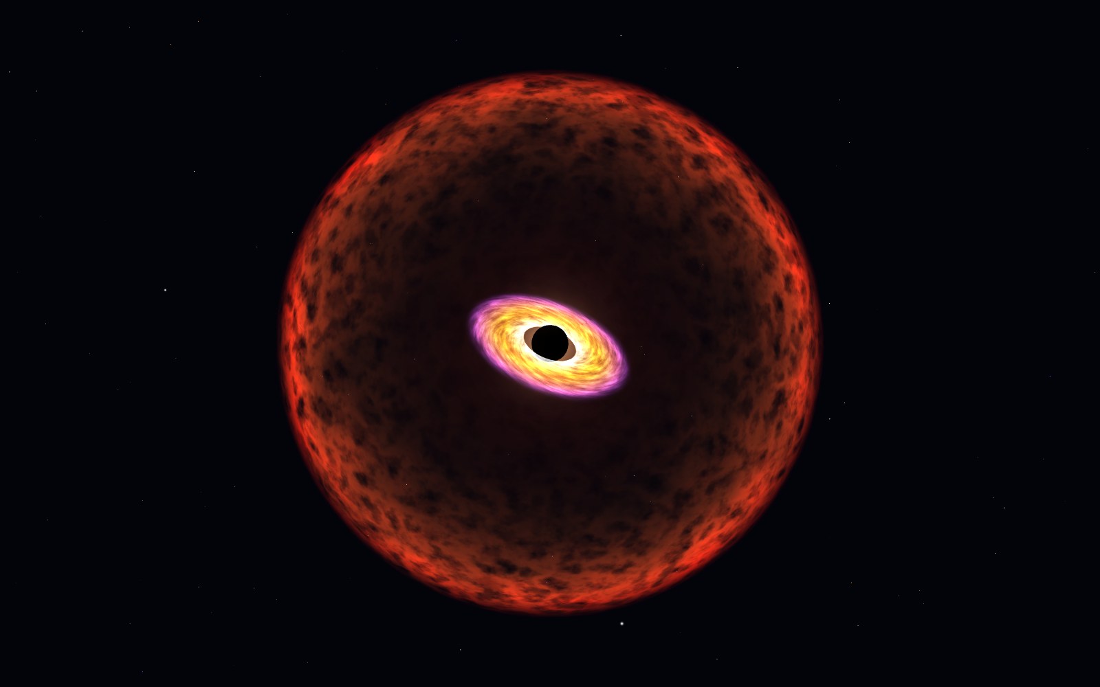Quasi-star, 3D artist's impression, close-up