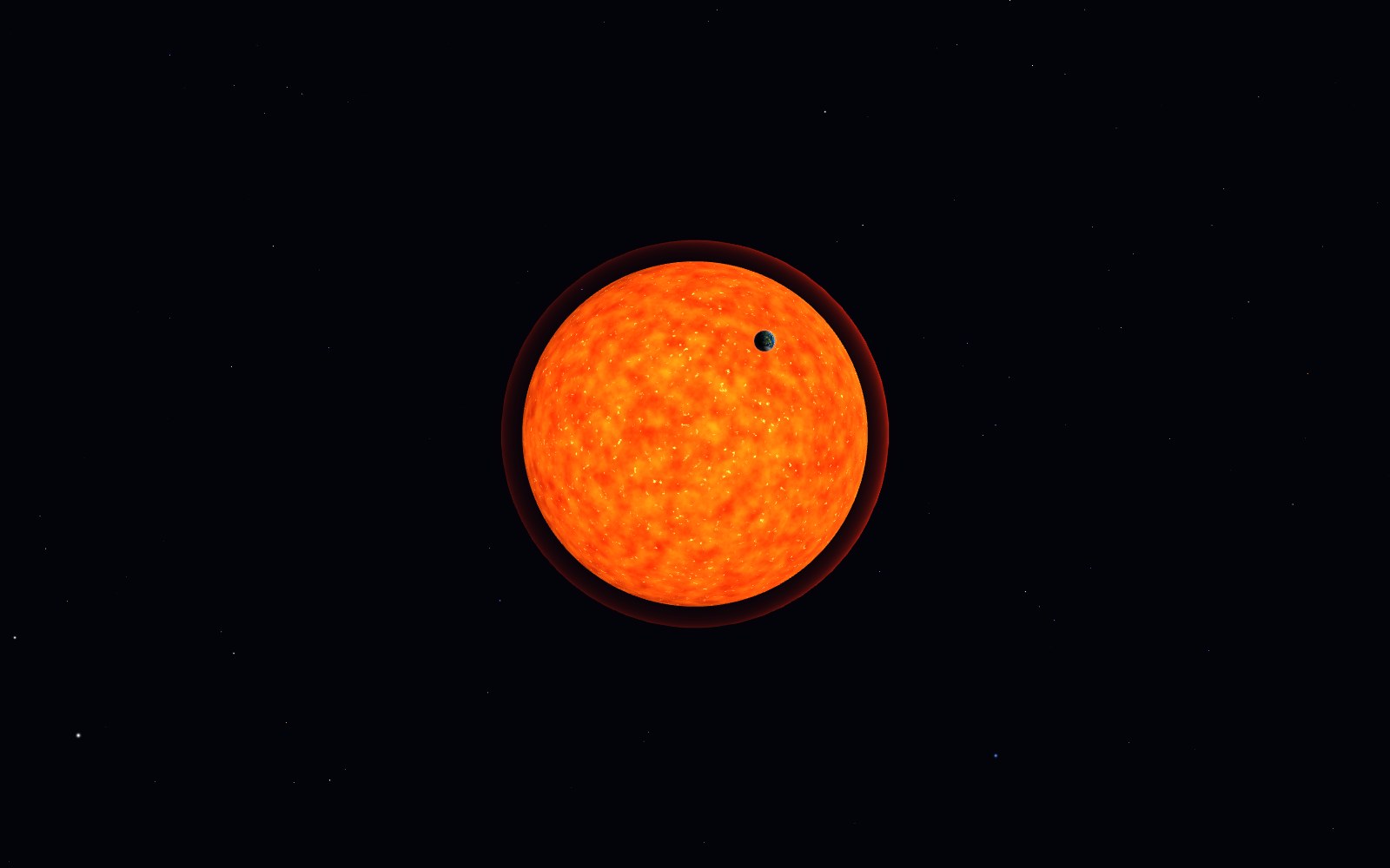 Red giant, 3D artist's impression, from another angle
