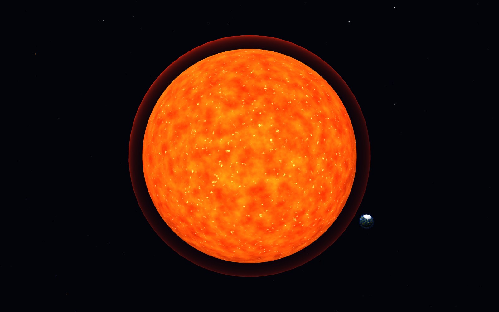 Red giant, 3D artist's impression, close-up