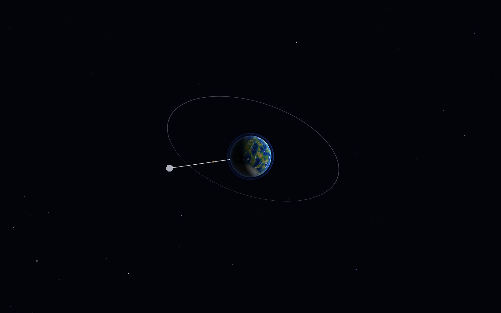 Space elevator, 3D artist's impression, from another angle