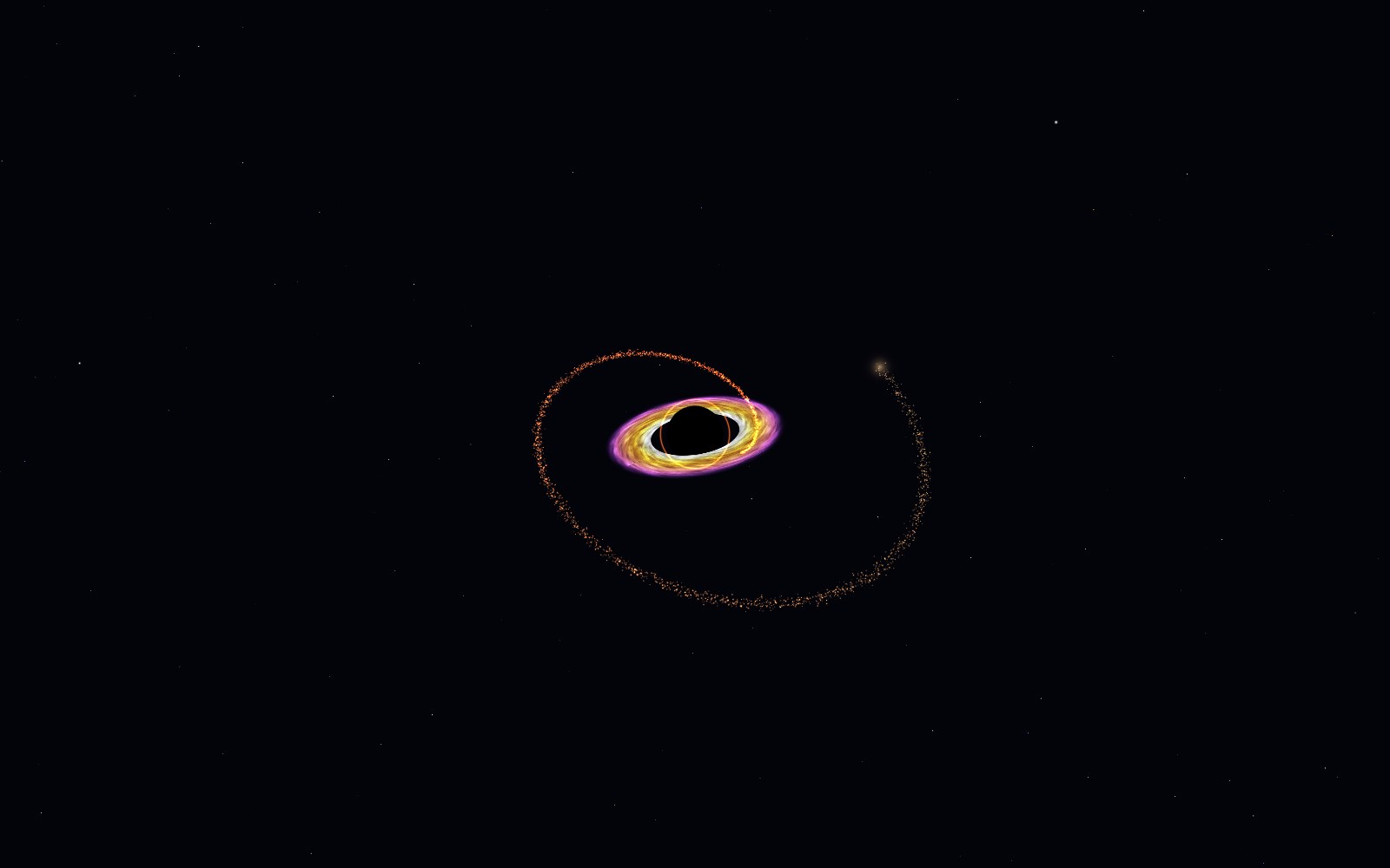 Spaghettification, 3D artist's impression