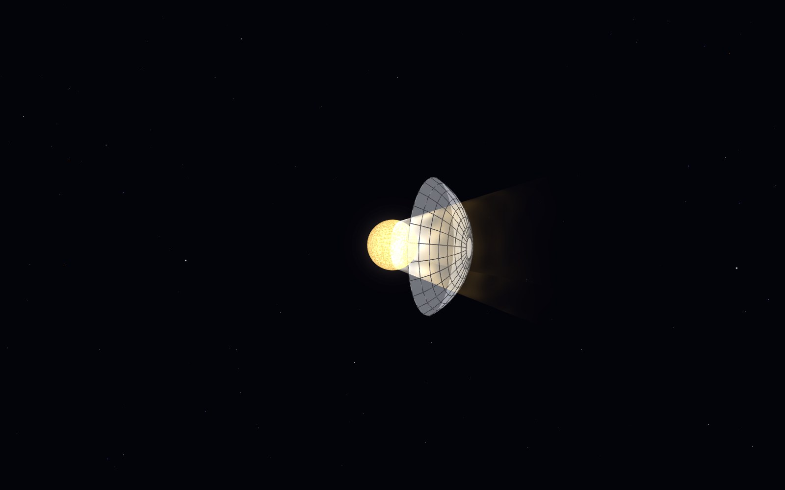 Stellar engine, 3D artist's impression, from another angle