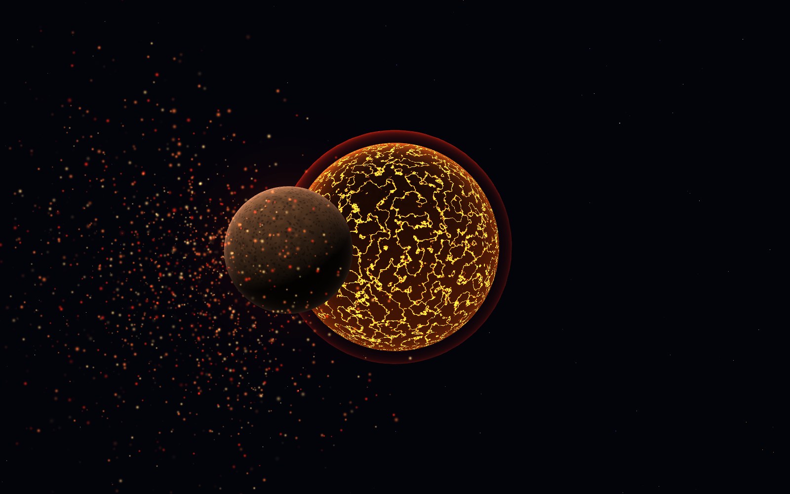 Theia, 3D artist's impression, close-up