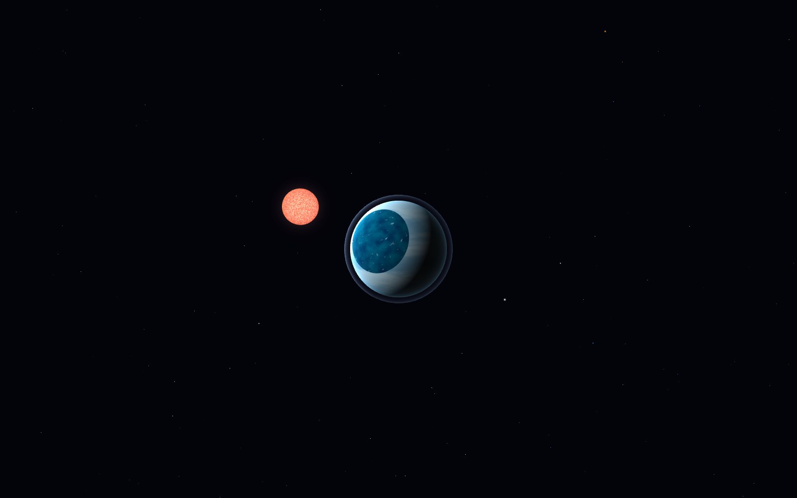 Tidally locked planets, 3D artist's impression