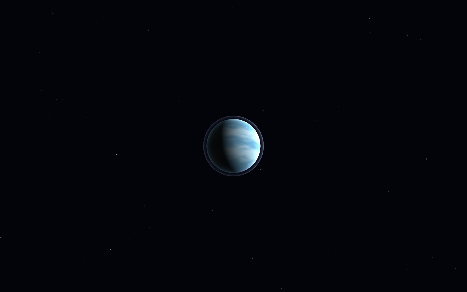 Tidally locked planets, 3D artist's impression, from another angle