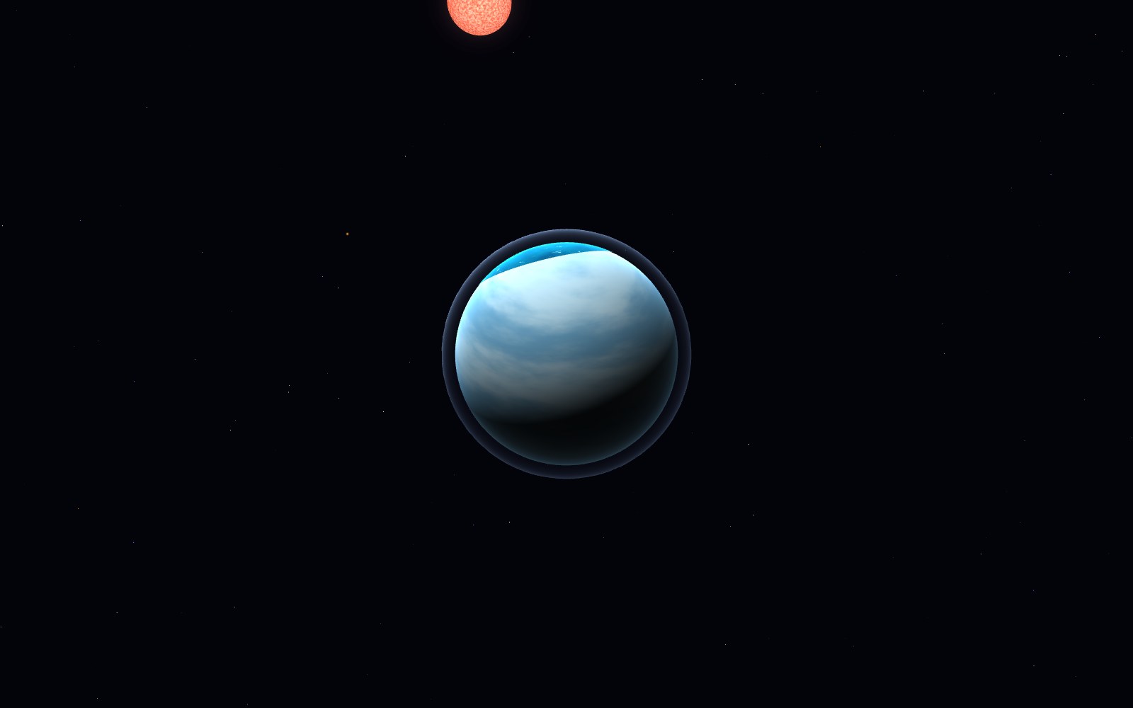 Tidally locked planets, 3D artist's impression, close-up